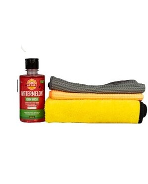 Watermelon Foam Wash & Double SIde MFC 600gsm & Waffle Leave towel