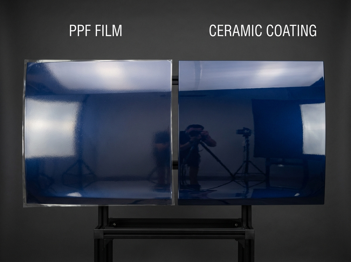 Car protected with PPF and ceramic coating showing perfect condition after years of use