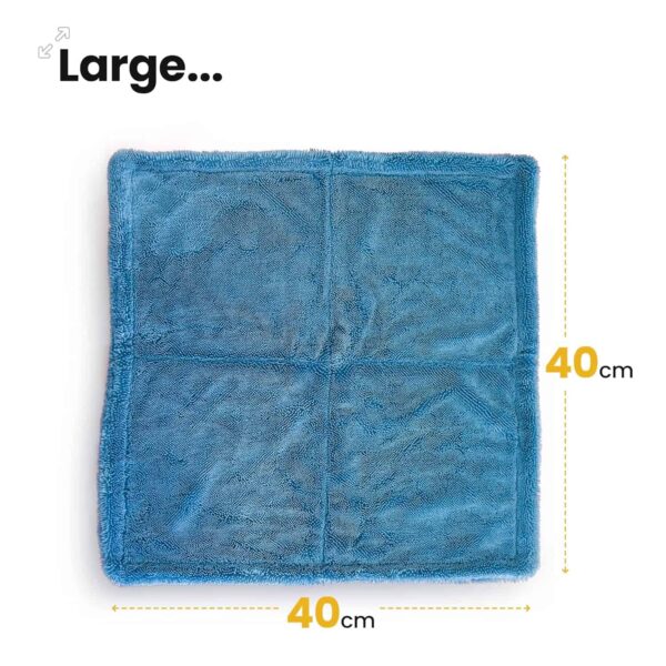 91KDWOfRduL._SL1500_ Blue 1200 GSM Twisted Loop Microfiber Drying Towel