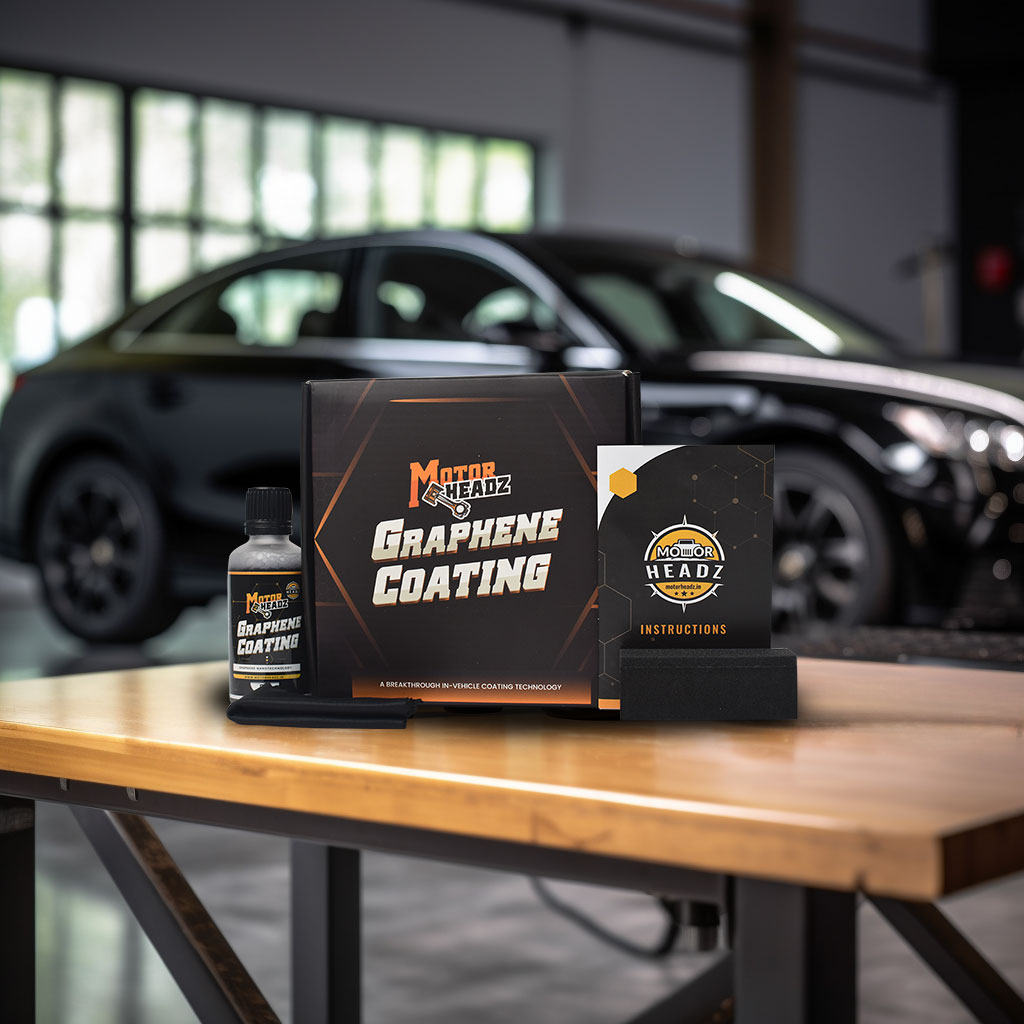 Motor Headz Graphene Coating kit on a workshop bench