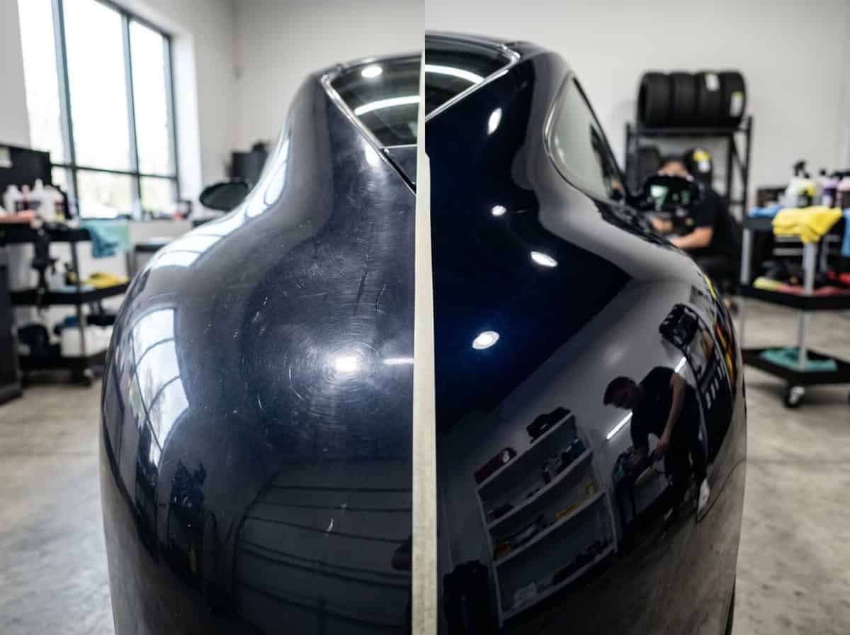 Close-up workshop-style image supporting how to apply car glaze: step-by-step guide